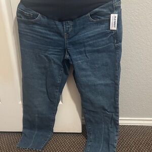 Old Navy Women's Blue Ankle maternity jeans